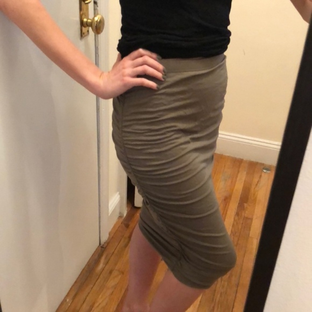 Vince Camuto Army Green Pencil Skirt